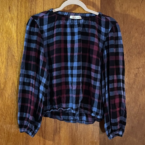 cloth & stone Tops - CLOTH & STONE Anthropologie Plaid Top Sz S